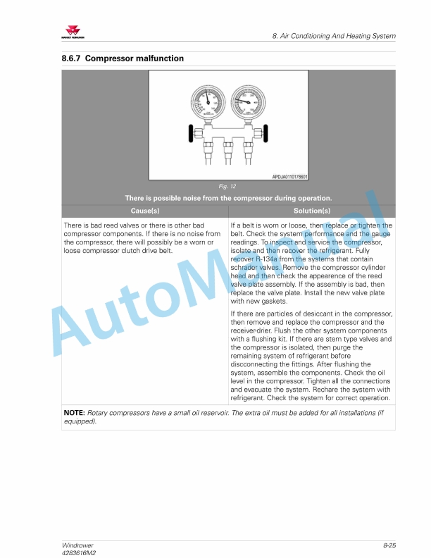 Massey Ferguson WR9950, WR9960, WR9970, WR9980 Windrower Workshop Service Manual 4283616M2-5